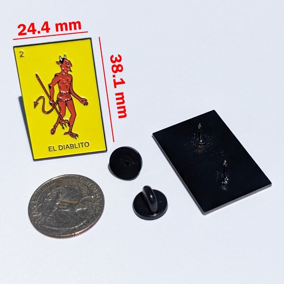 El Diablito Pin Loteria Pin For Caps Clothing Enamel Badge Mexican Game Pin - Picture 3 of 5